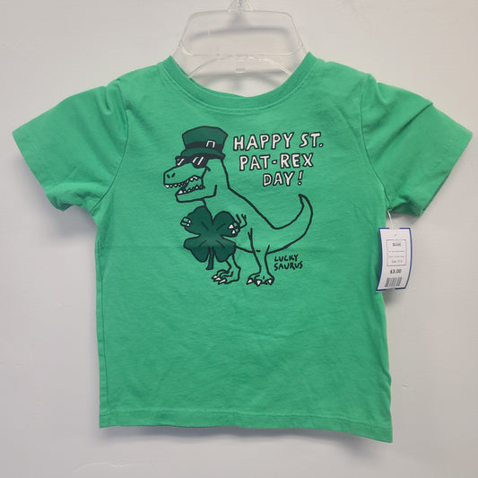 Green St Patricks Day/Dino Wonder Nation Shirt, 3T B