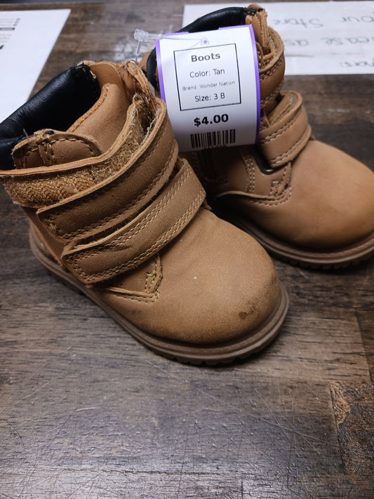 Tan Wonder Nation Boots, 3 B