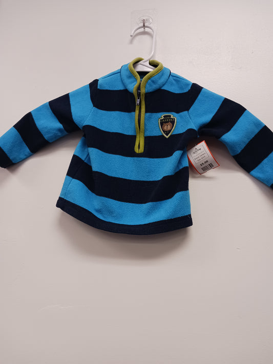 Blue/Navy Striped Carters 1/4 Zip, 6M B