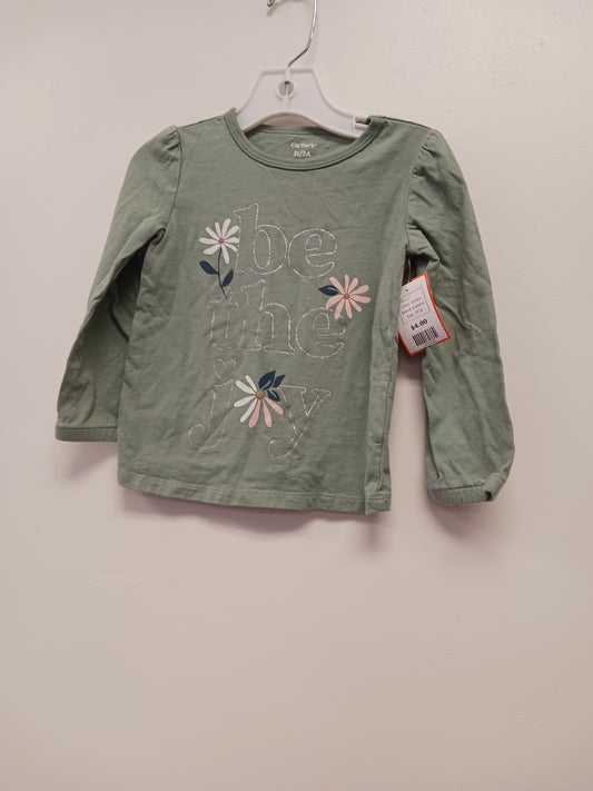 Green Carters Long Sleeve Be the Joy Tshirt, 3T G