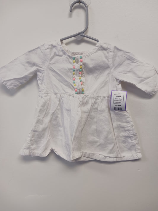 White Carters Dress, 6M G