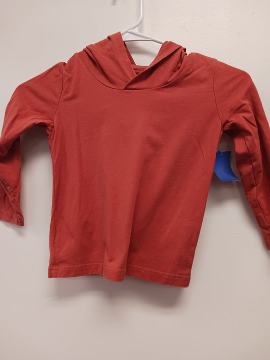 Orange June & January Hooded Long Sleeve Shirt, 3T B