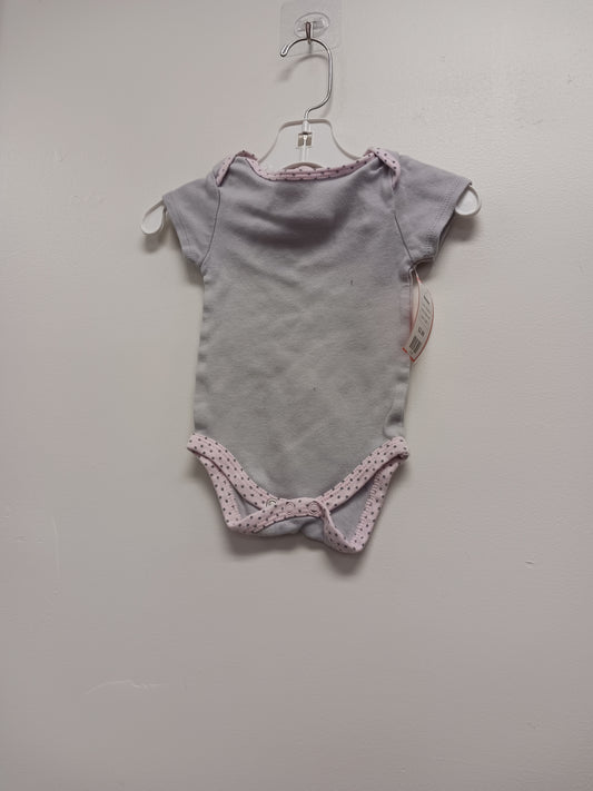 Grey/Pink Baby Gear Onesie, 3-6M G