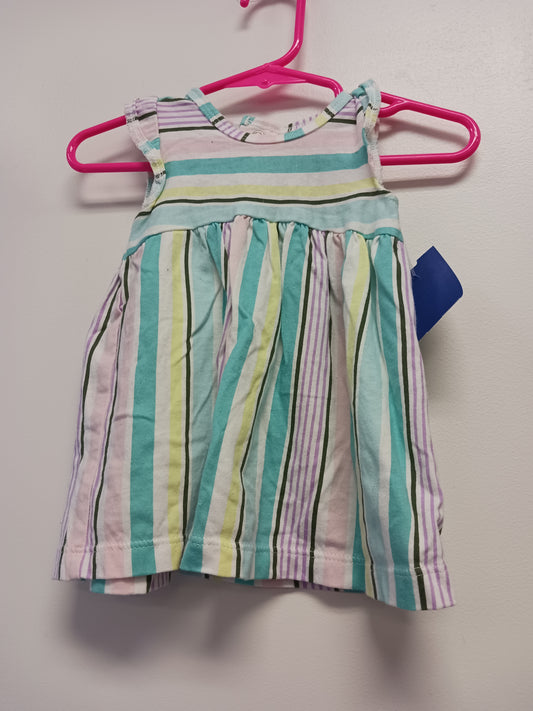 green/purple Carters Striped Dress, 3M G