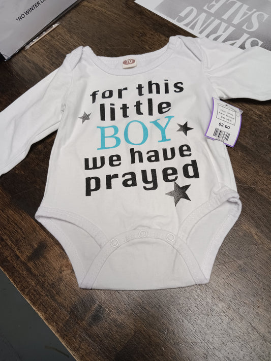 White Boutique Longsleeve Onesie, NB B