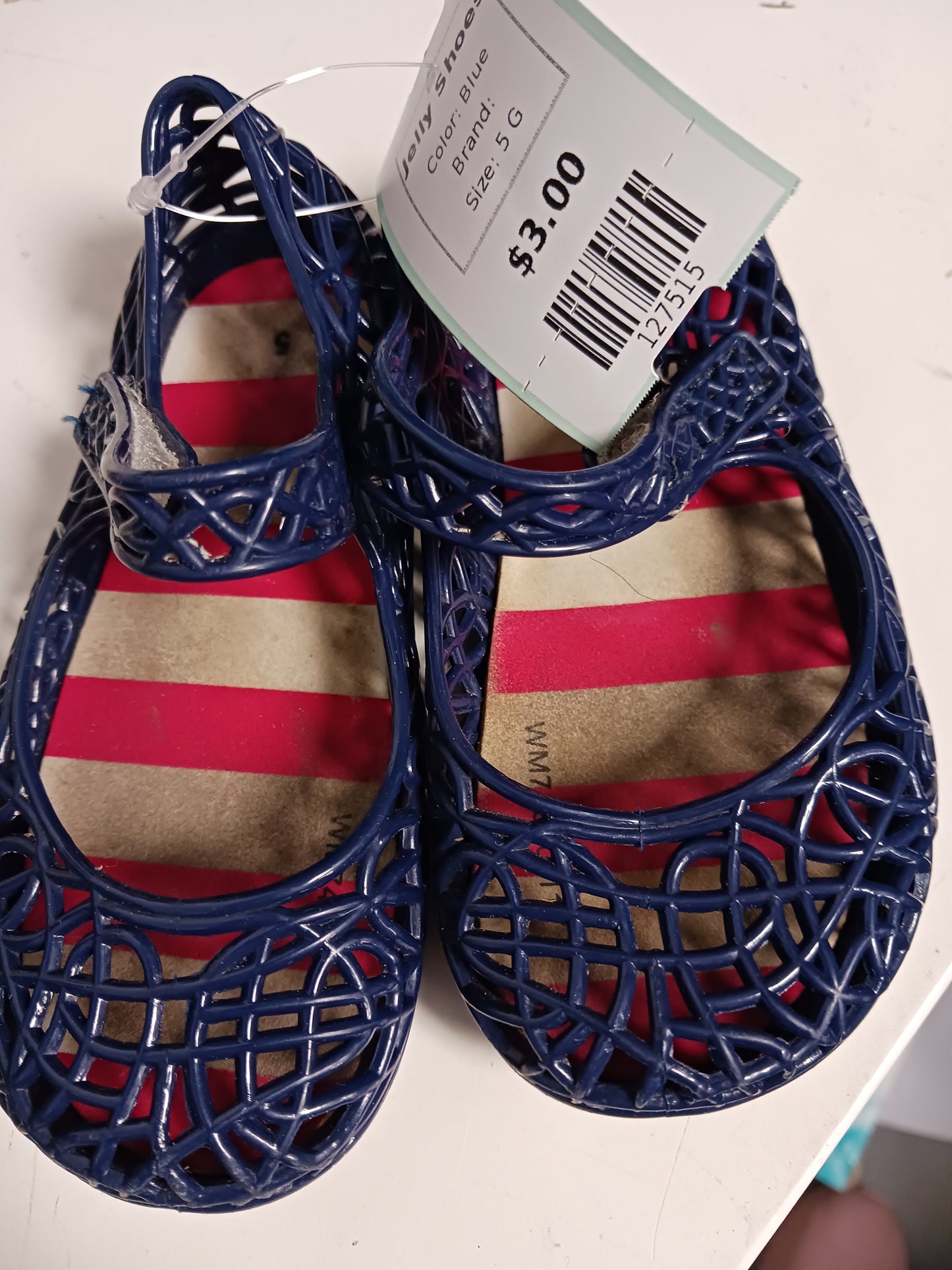 Blue  Jelly Shoes, 5 G