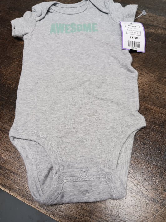 Grey Carters Onesie, 3M B