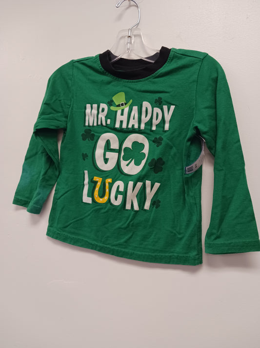 Green Celebrate Long Sleeve Mr Happy Go Lucky Shirt, 4T B