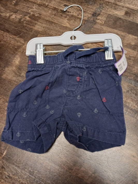 Navy Anchor Jumping Bean Shorts, 9M B