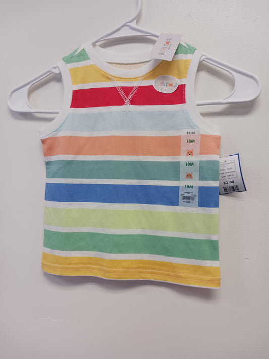 multi Garanimals Striped Sleeveless Shirt, 18M B