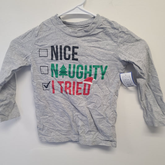 grey just one you nice naughty long sleeve, 4T B