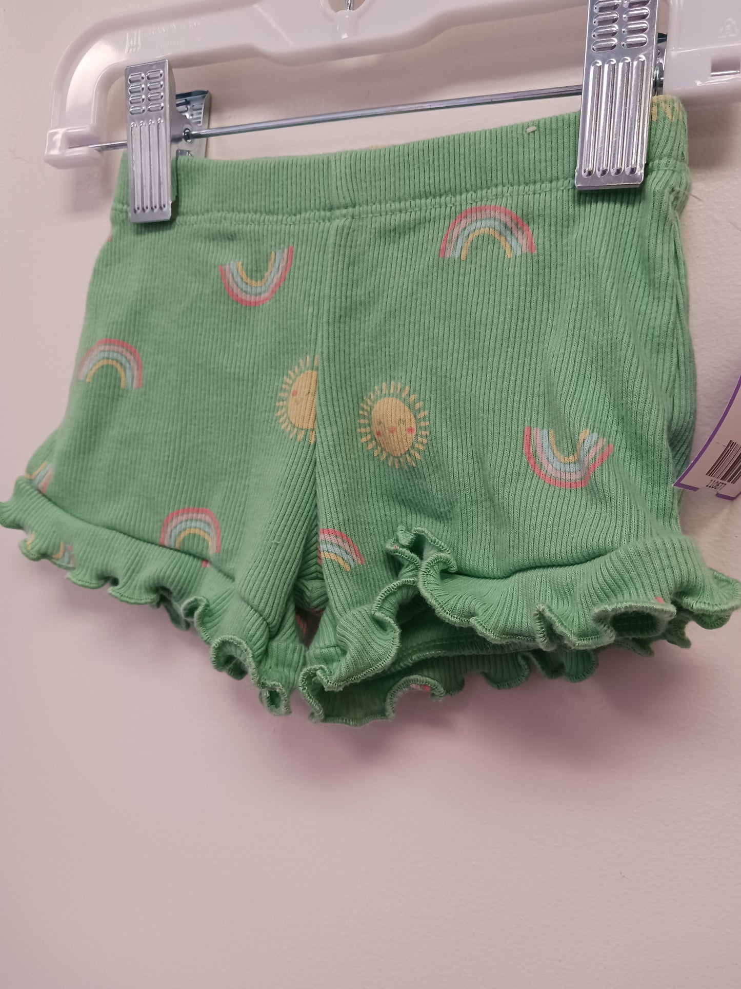 Green Rainbow Garanimals Shorts, NB G
