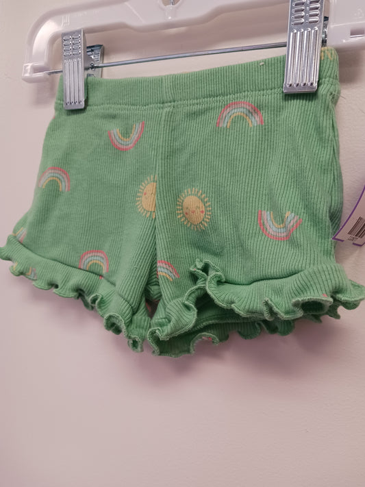 Green Rainbow Garanimals Shorts, NB G