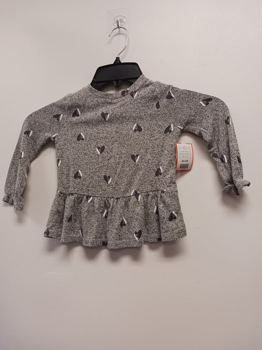 Black Cat & Jack Long Sleeve Heart Shirt, 2T G