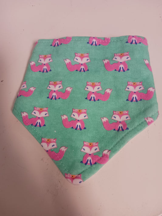 Blue/Pink Fox  Bib