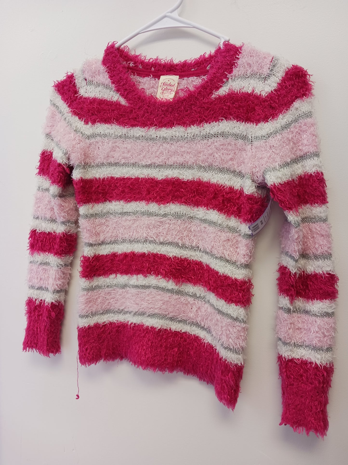 Pink/White/Grey Faded Glory Sweater, 7 G
