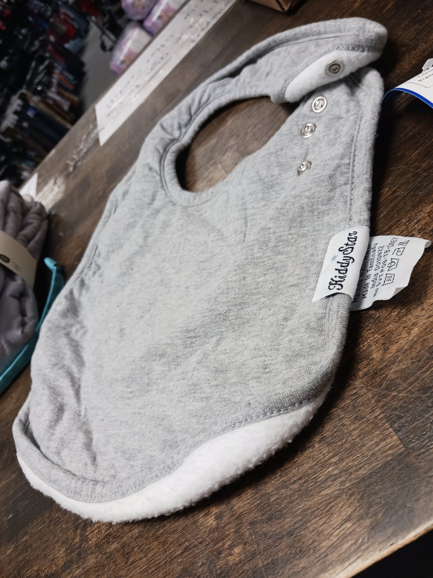 Grey Kiddy Star Baby bib