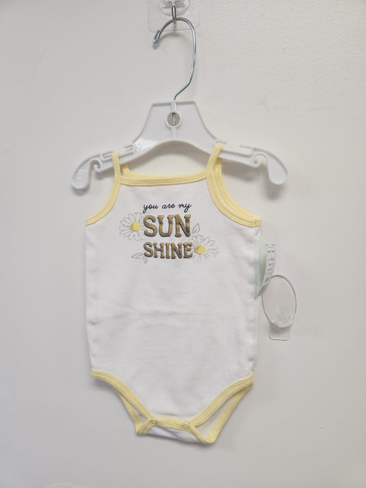 White/Yellow  HB Tank Top Onesie, 3M G