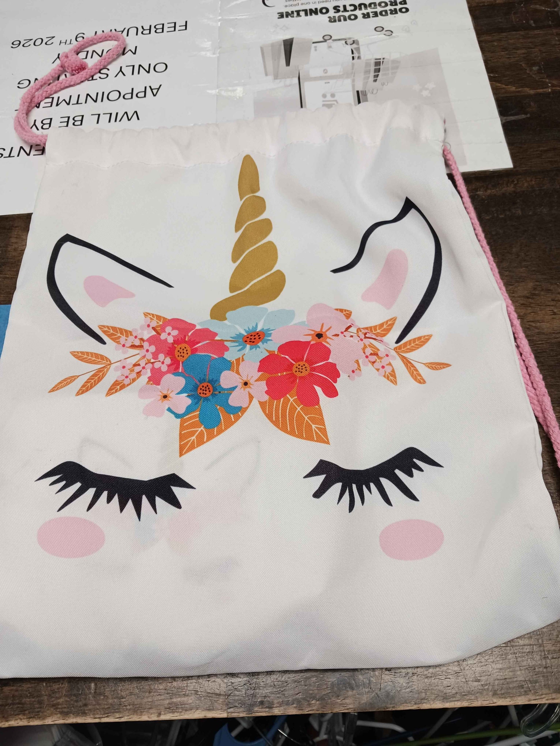 white  Unicorn Backpack