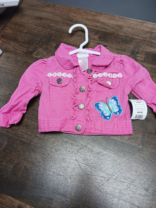 Pink Butterfly Nannette Kids Jacket, 9-12M G