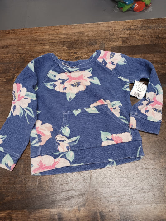 blue Carters Flower Sweatshirt, 3T G