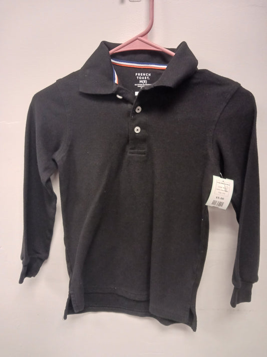 Black French Toast Long Sleeve Polo, 8 B