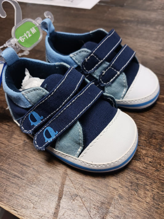 Blue/Navy Gerber Crib Shoes, 6M B