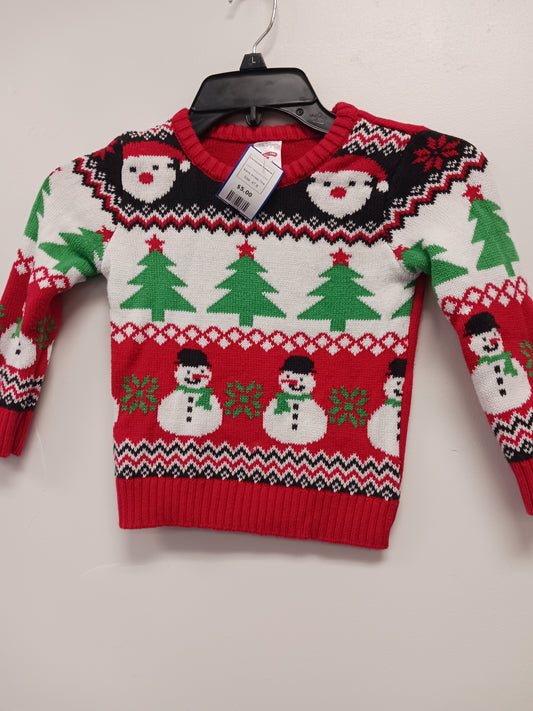 red/green/white Holiday Time Christmas Sweater, 4T B