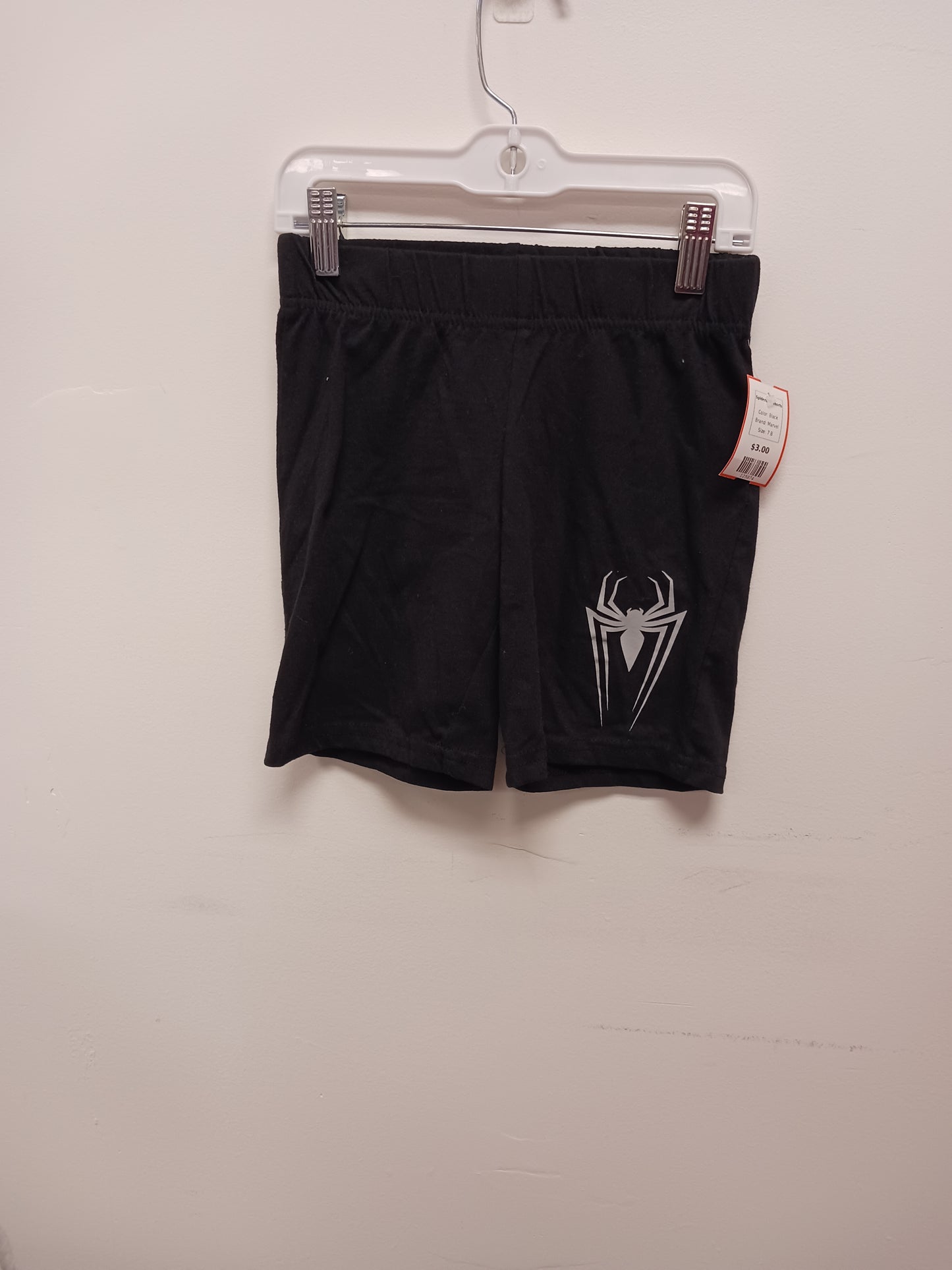 Black Marvel Spiderman Shorts, 7 B
