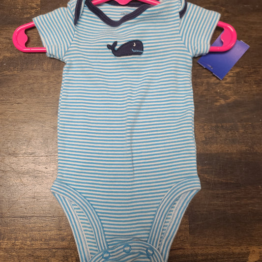 blue  carters whale onesie, 3M B