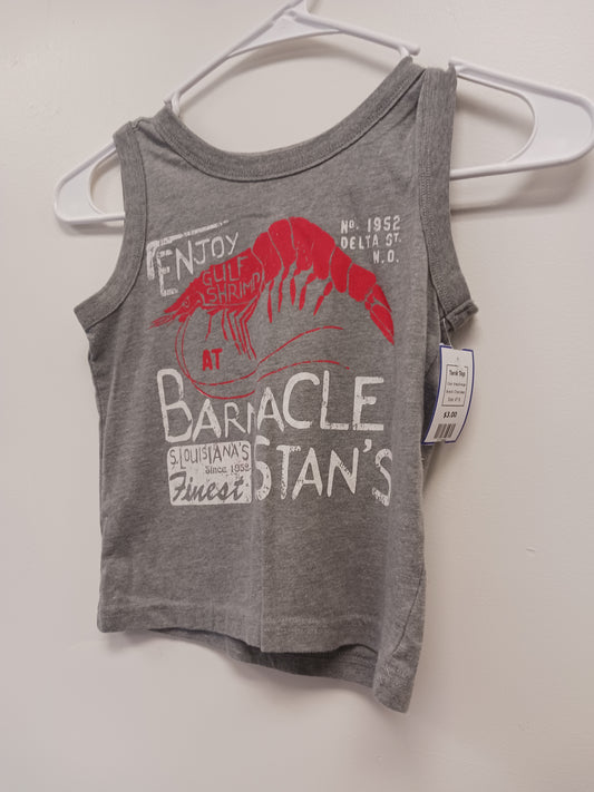 Grey/Orange Cherokee Tank Top, 4T B