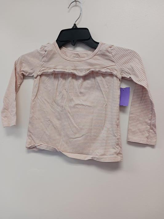 Pink/White Striped Carters Longsleeve Shirt, 5T G