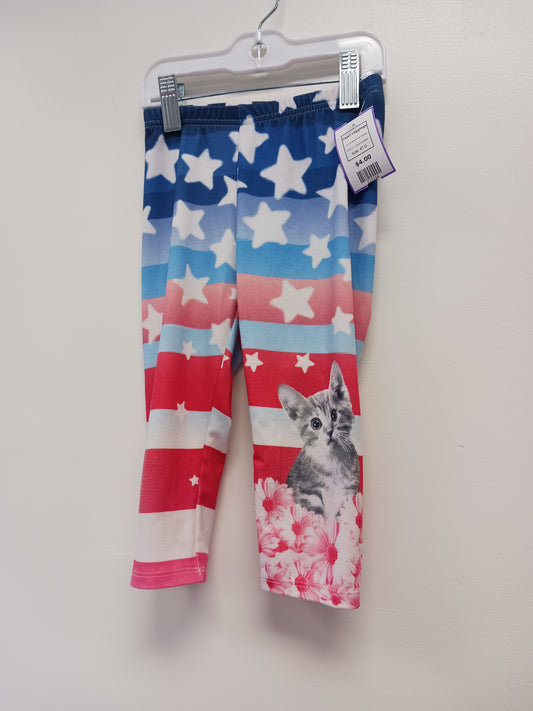 Blue/Red/White Star/Kitty Jumping Bean Capri Leggings, 4T G