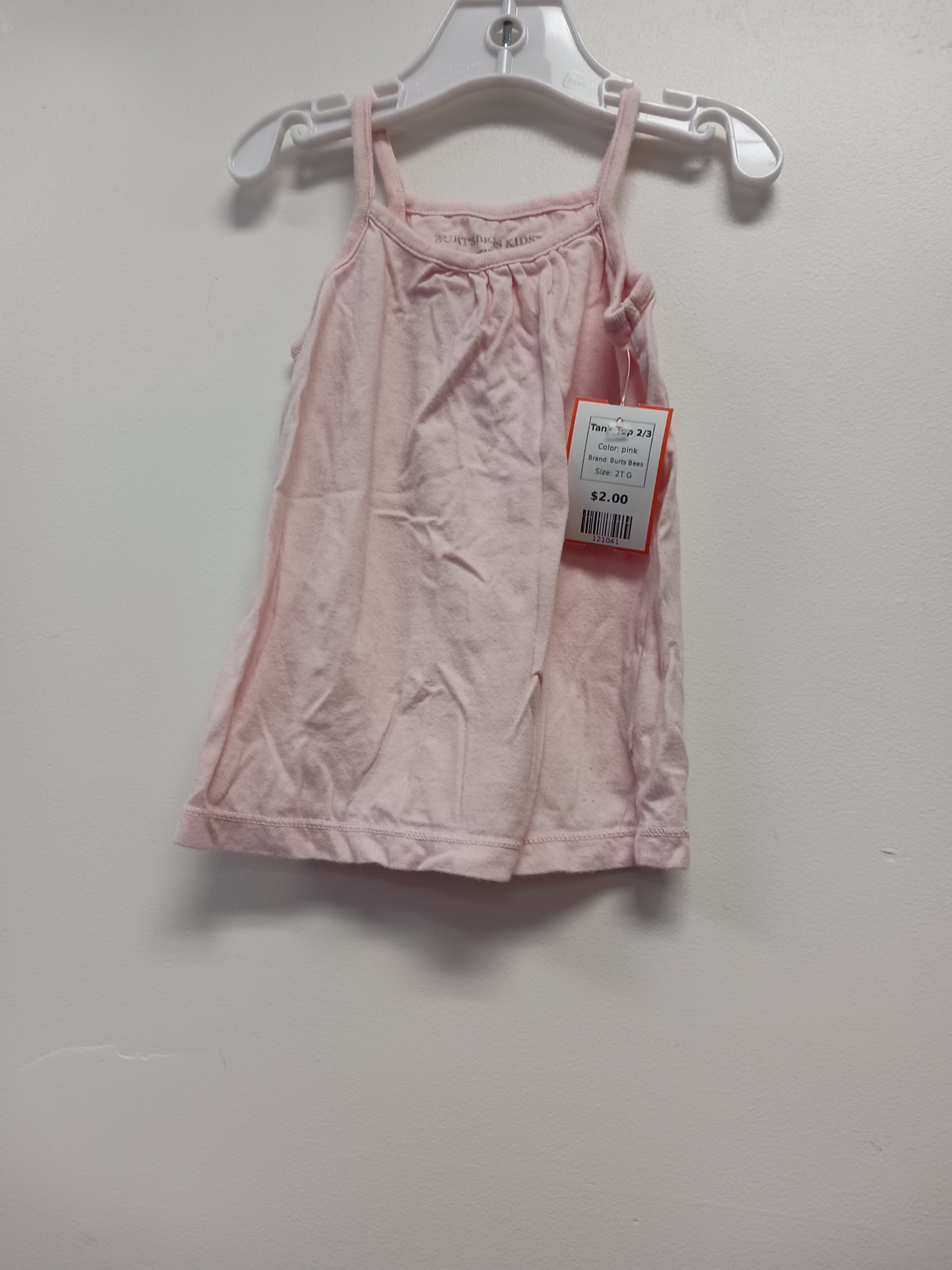 pink Burts Bees Tank Top 2/3, 2T G