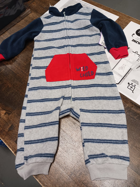 Grey/Navy Mini Alex & Jack Pant One Piece, 18M B