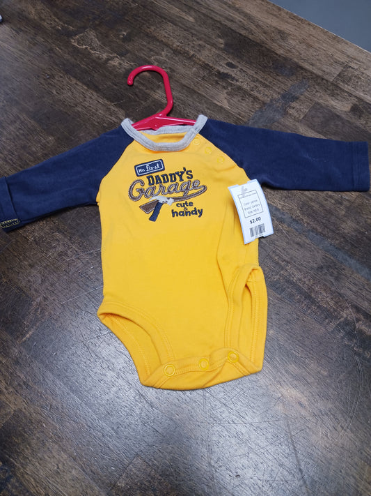 yellow Carters Daddy;s Garage Onesie, NB B