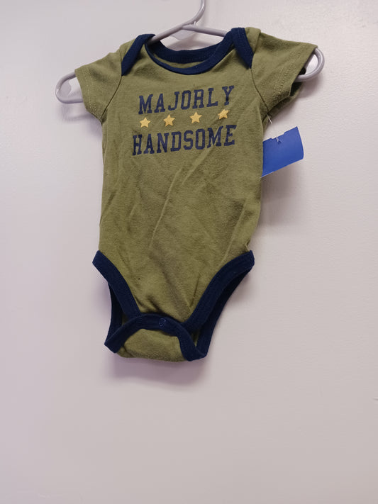 green Swiggles Major Handsome Onesie 3/6m, 3M B