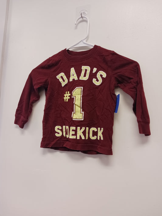 Burgandy Carters Dads Number One, 2T B