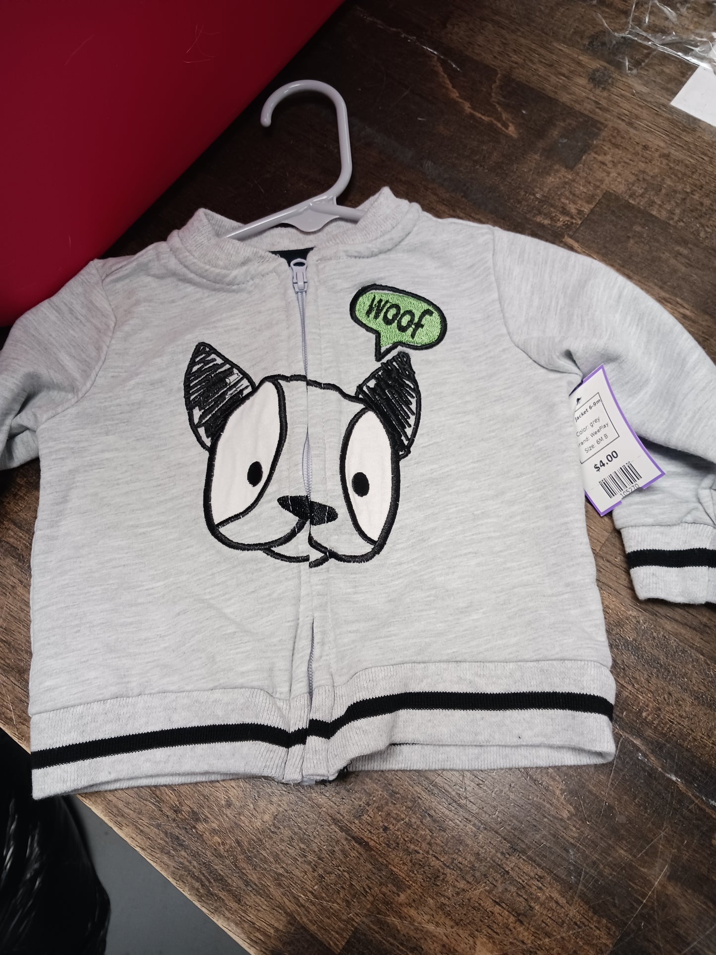 grey WeePlay Dog Jacket 6-9m, 6M B