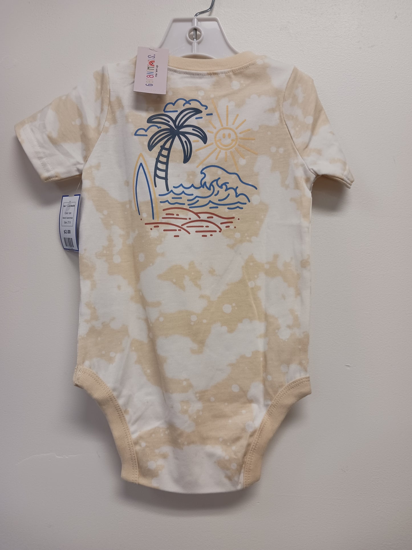 tan Garanimals Born Wild Onesie, 2T B