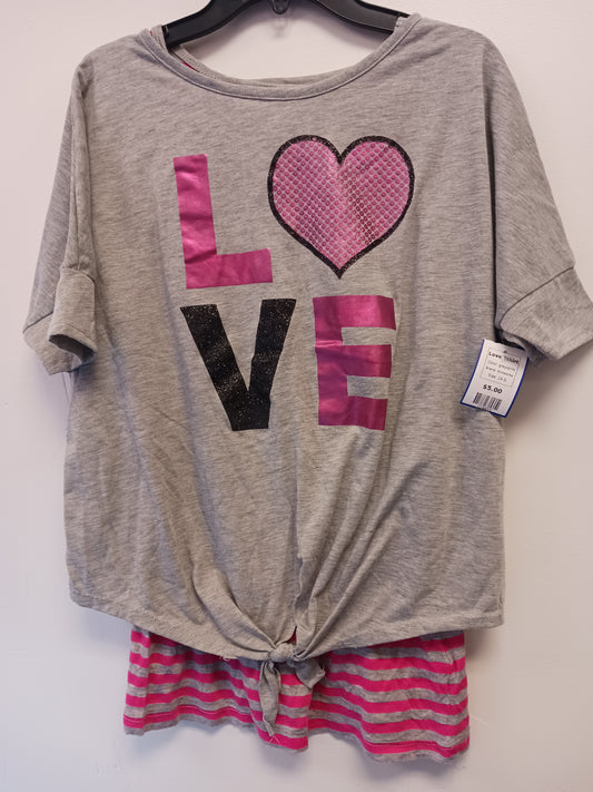 grey/pink Knitworks Love Tshirt, 14 G