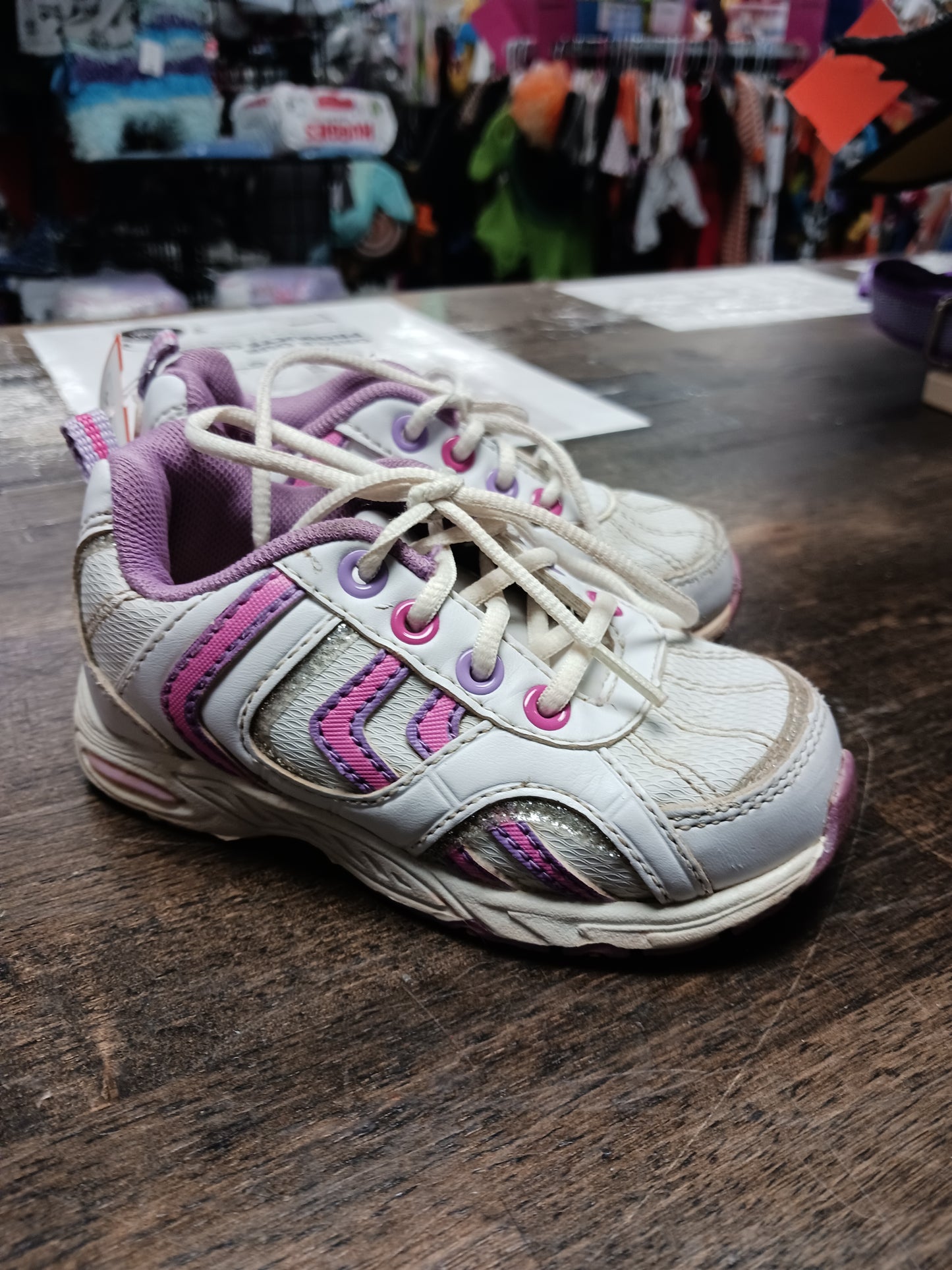 white/pink/purple Garanimals Sneakers, 6 G