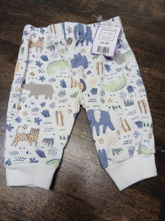 white Sterling Baby Animal Pants, 3M B