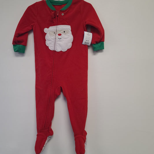Red/Green Santa Carters Sleeper, 12M G