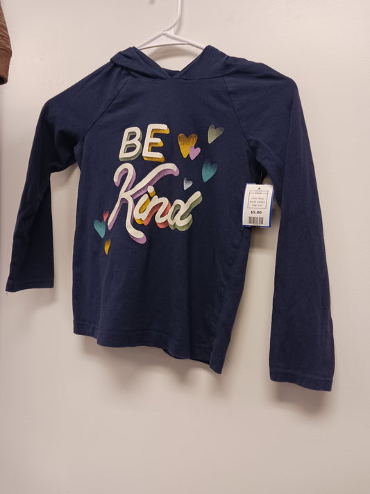 Navy Carters Hooded Longsleeve Shirt, 7 G