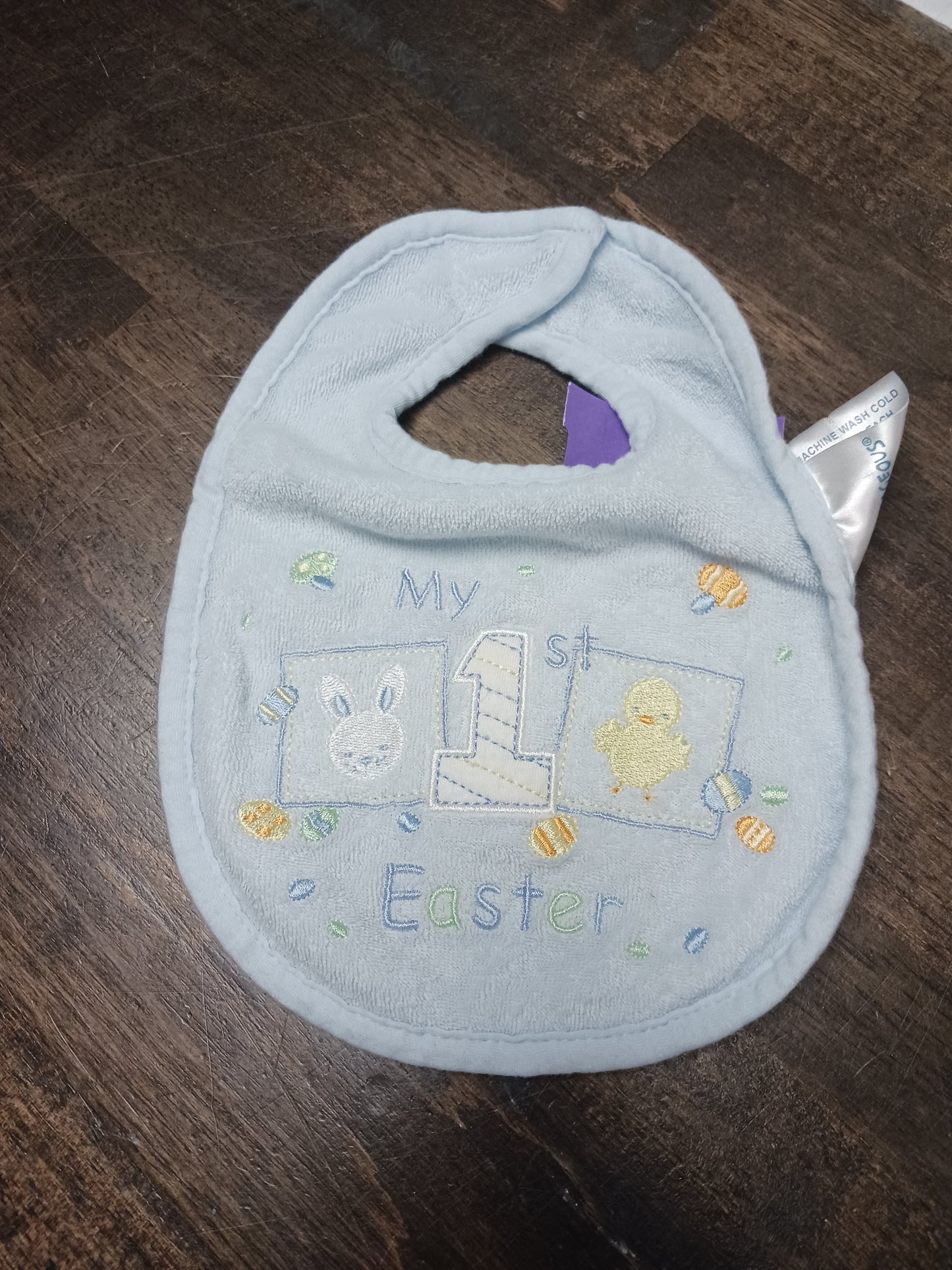 blue Babyrageous First Easter Bib