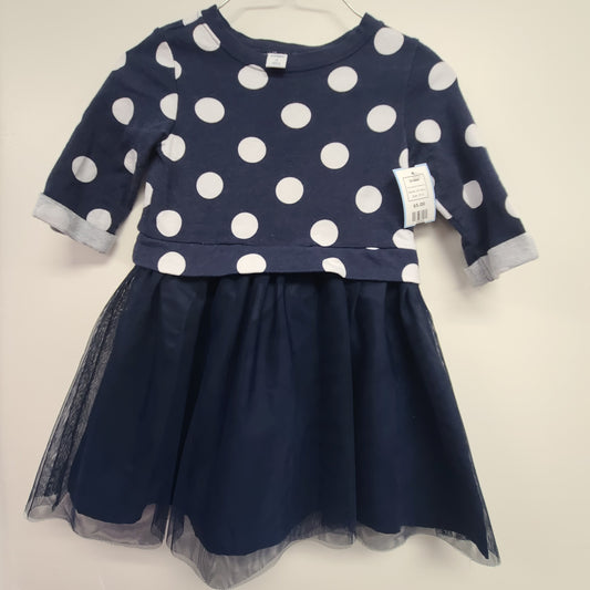 Navy/White Polka Dot Old Navy Dress, 3T G