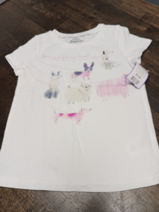 white OshKosh Dog Shirt, 4T G