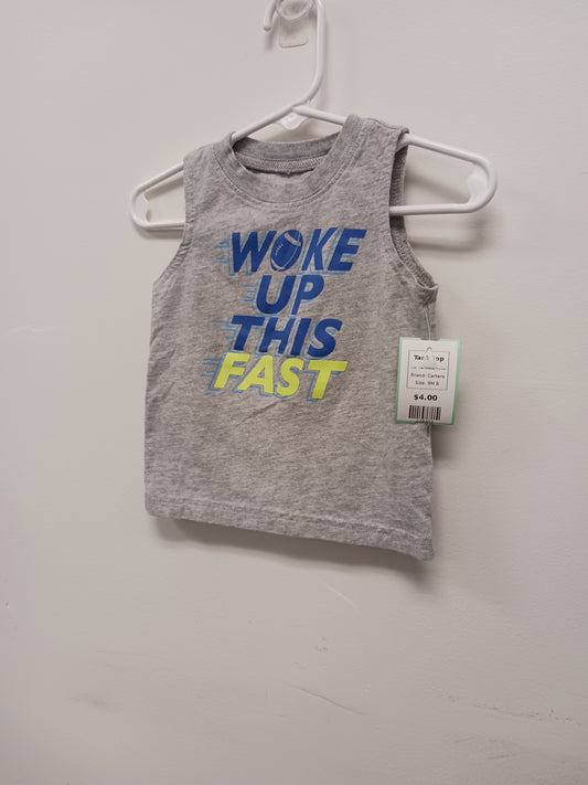Grey Woke Up This Fast Carters Tank Top, 9M B