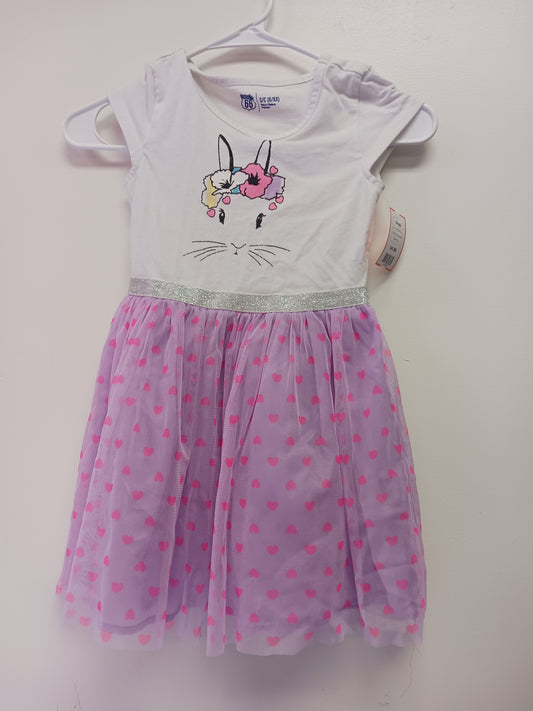 White/Purple/Pink Bunny Route 66 Dress, 6 G